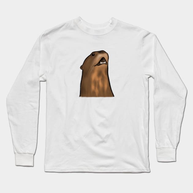 Giant Otter 2 Long Sleeve T-Shirt by OtterFamily